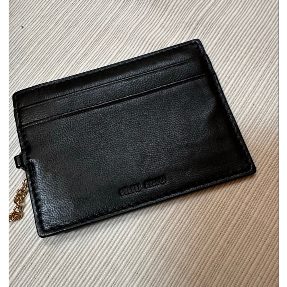 Miu Miu Matelasse Black Leather & Gold Hardware Long Flap Wallet w/ Card Holder - Picture 14 of 16